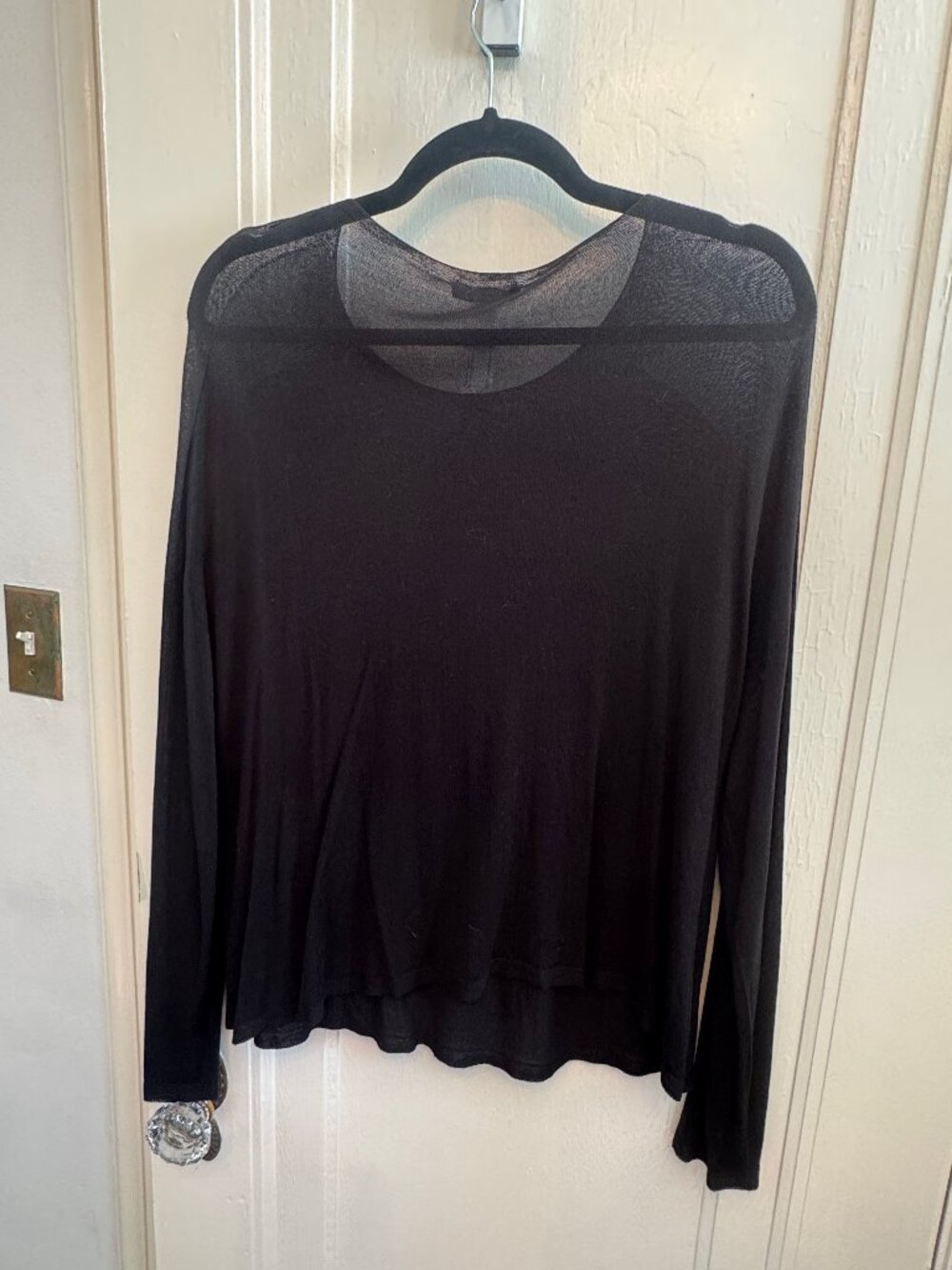 Eileen Fisher Sheer Tencel Drop Shoulder Shirt Size L